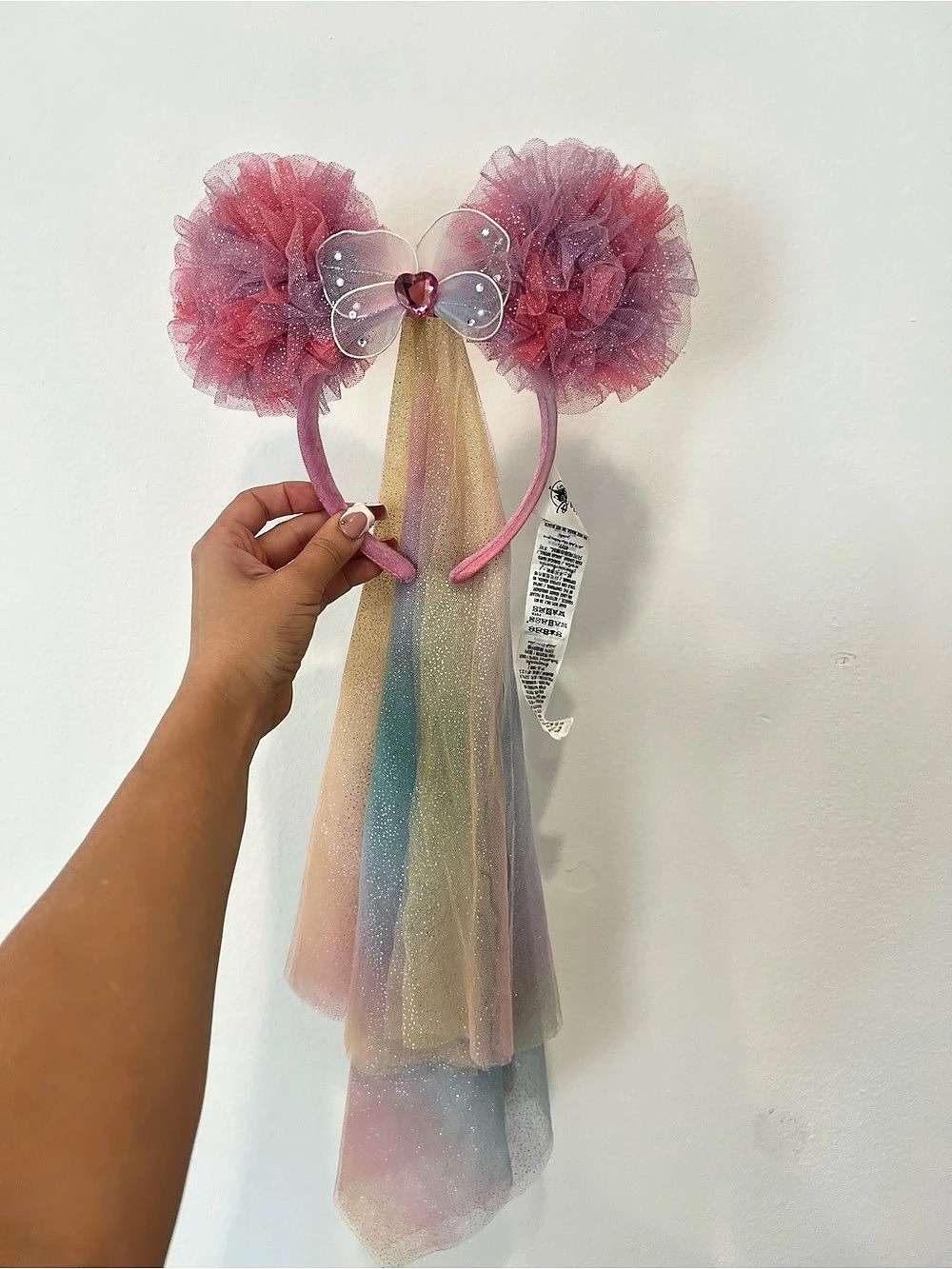Disney Butterfly Ear Headband Pink & Multicolor